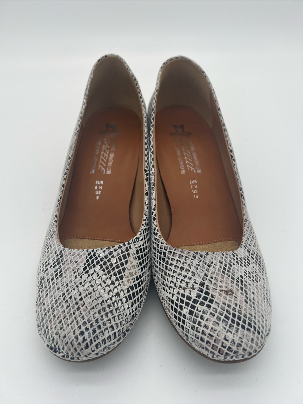 Mephisto Women's Snake-Print Ballet Flats - Neutral size 10